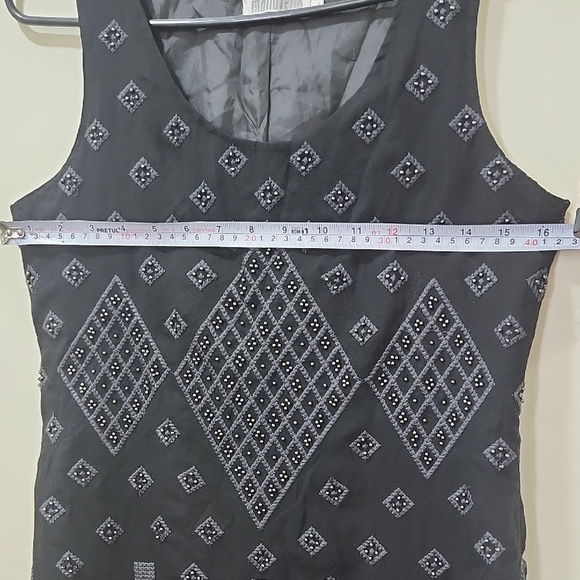 Monoreno Vtg Black and White Geometric Mini Dress - Picture 15 of 16